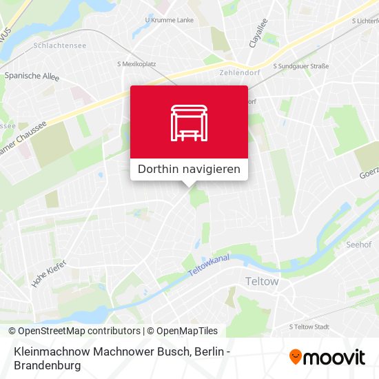 Kleinmachnow Machnower Busch Karte