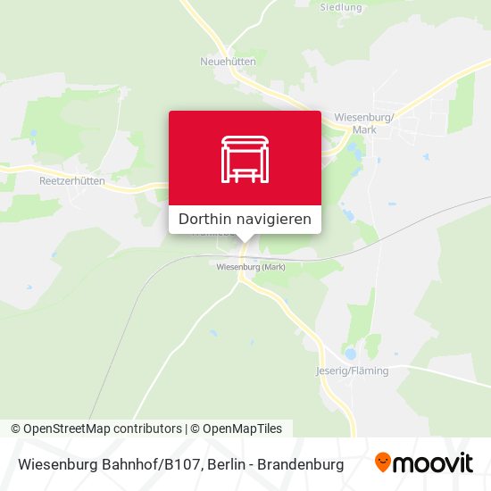 Wiesenburg Bahnhof/B107 Karte