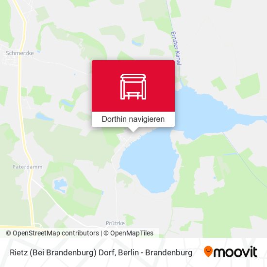 Rietz (Bei Brandenburg) Dorf Karte