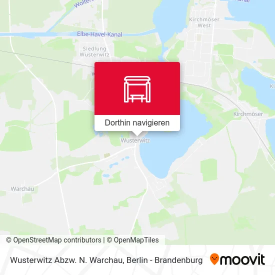 Wusterwitz Abzw. N. Warchau Karte