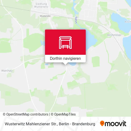 Wusterwitz Mahlenziener Str. Karte