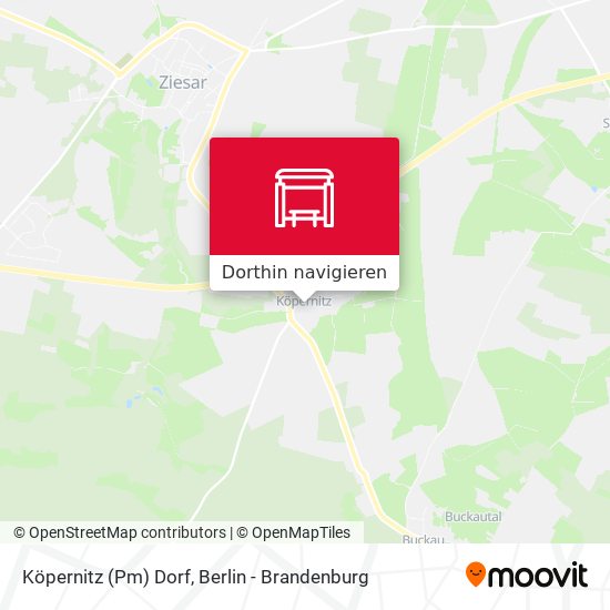 Köpernitz (Pm) Dorf Karte