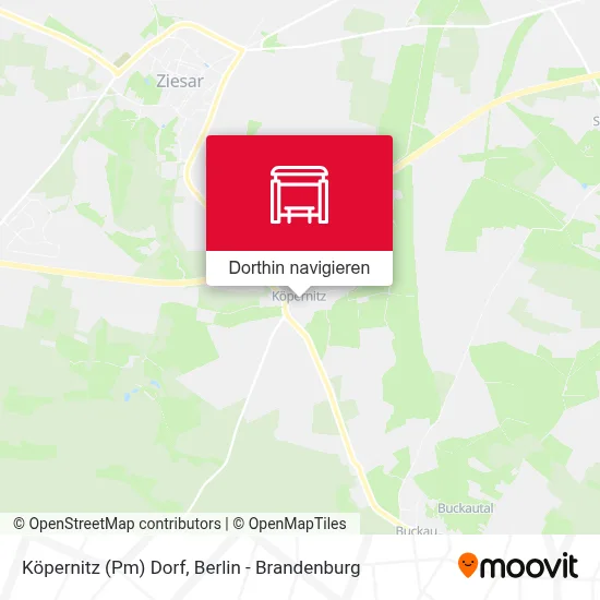 Köpernitz (Pm) Dorf Karte