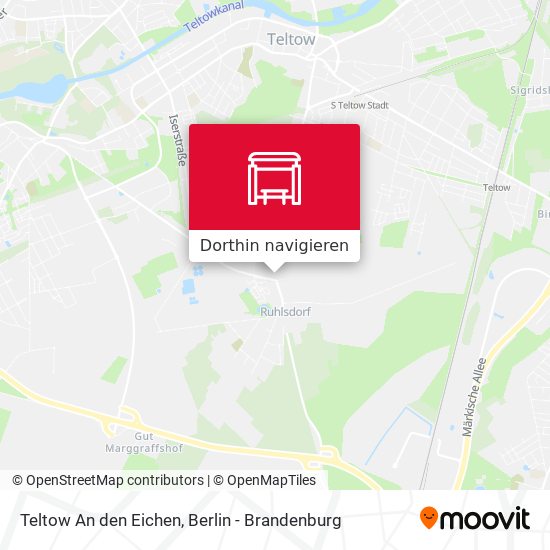 Teltow An den Eichen Karte