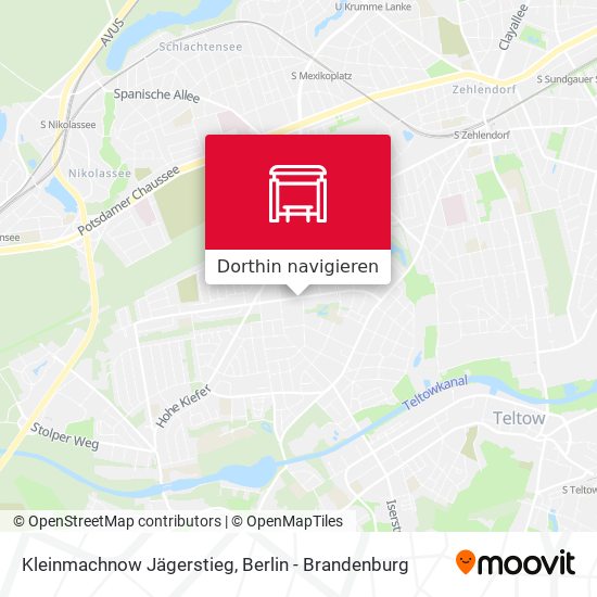 Kleinmachnow Jägerstieg Karte