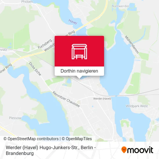 Werder (Havel) Hugo-Junkers-Str. Karte