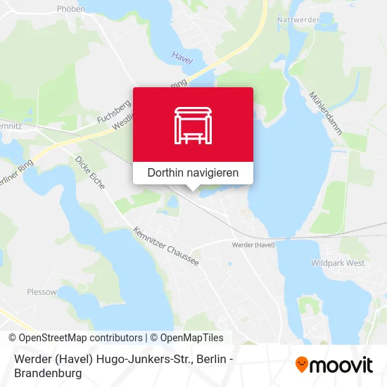 Werder (Havel) Hugo-Junkers-Str. Karte