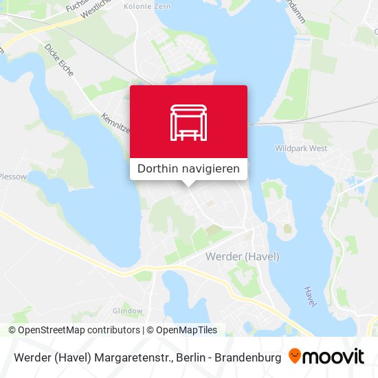 Werder (Havel) Margaretenstr. Karte