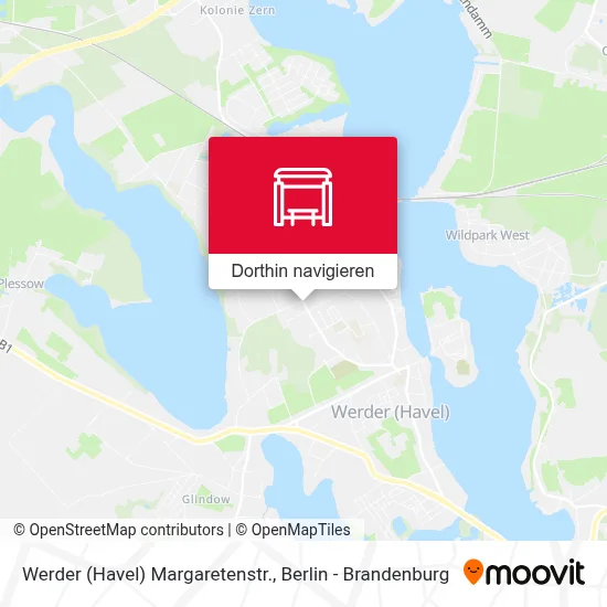 Werder (Havel) Margaretenstr. Karte