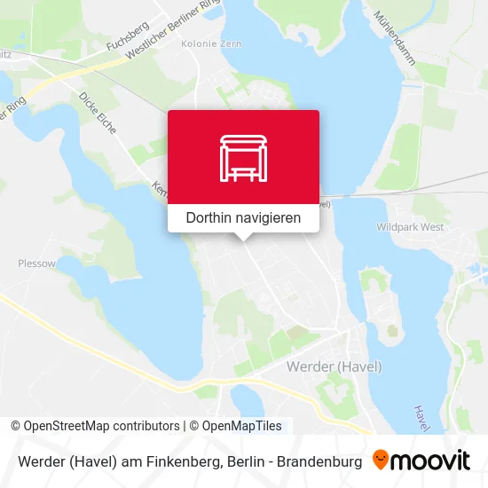 Werder (Havel) am Finkenberg Karte