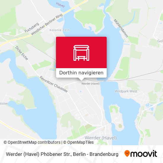 Werder (Havel) Phöbener Str. Karte