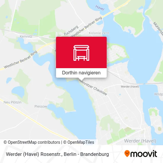 Werder (Havel) Rosenstr. Karte