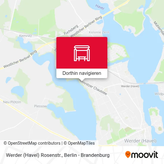 Werder (Havel) Rosenstr. Karte