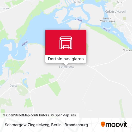 Schmergow Ziegeleiweg Karte