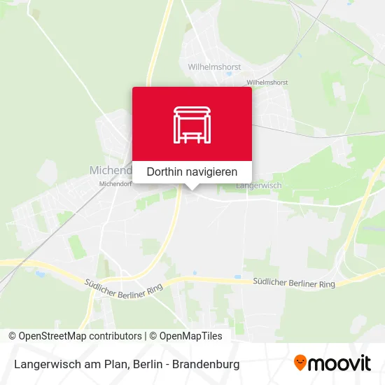 Langerwisch am Plan Karte