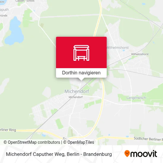 Michendorf Caputher Weg Karte