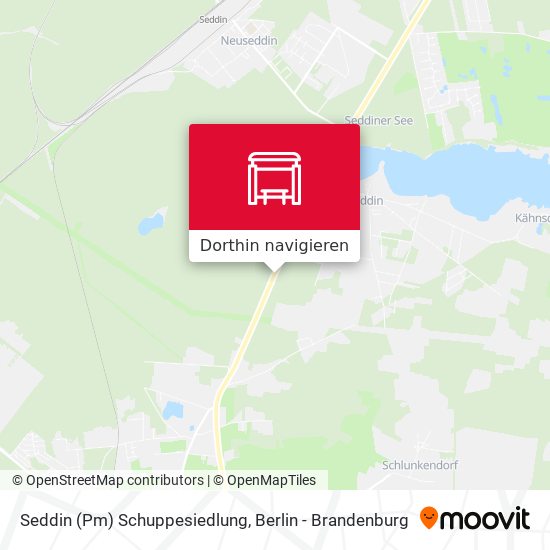 Seddin (Pm) Schuppesiedlung Karte