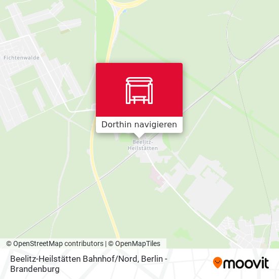 Beelitz-Heilstätten Bahnhof / Nord Karte