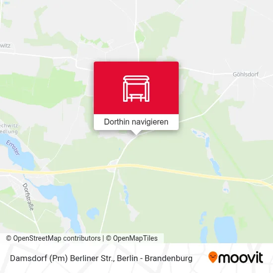 Damsdorf (Pm) Berliner Str. Karte