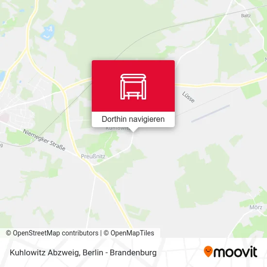 Kuhlowitz Abzweig Karte