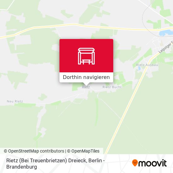 Rietz (Bei Treuenbrietzen) Dreieck Karte
