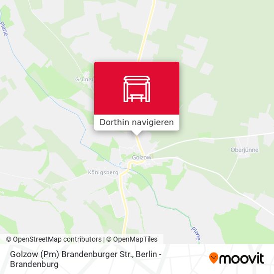 Golzow (Pm) Brandenburger Str. Karte