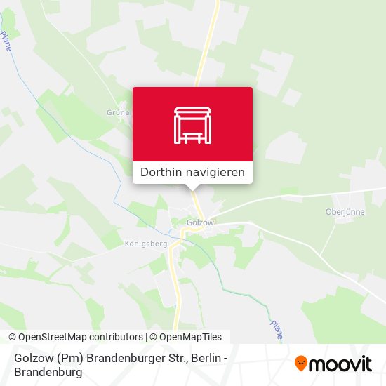 Golzow (Pm) Brandenburger Str. Karte