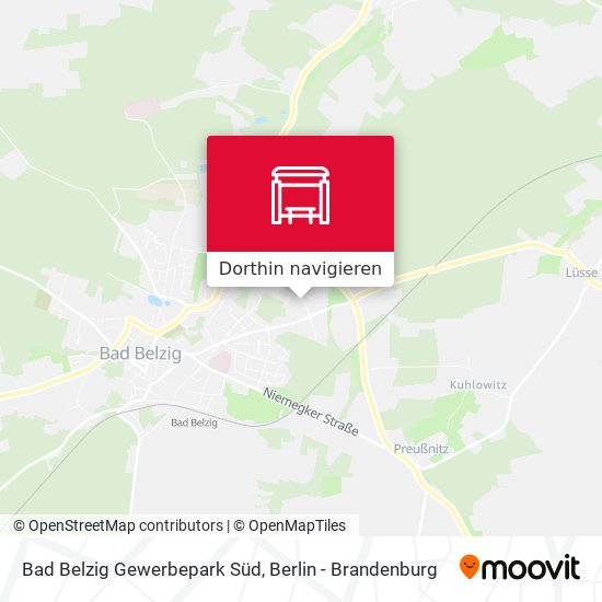 Bad Belzig Gewerbepark Süd Karte