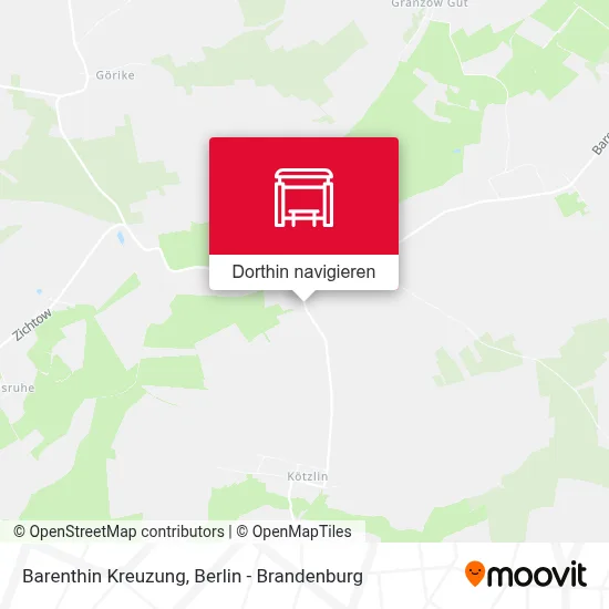 Barenthin Kreuzung Karte