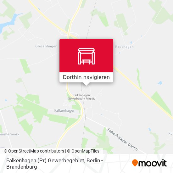 Falkenhagen (Pr) Gewerbegebiet Karte