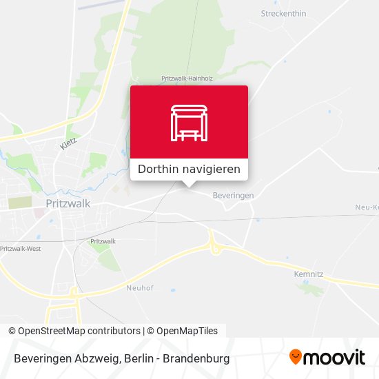 Beveringen Abzweig Karte