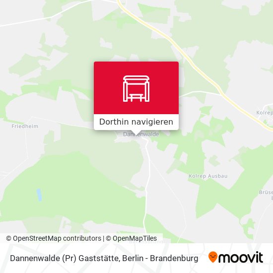 Dannenwalde (Pr) Gaststätte Karte