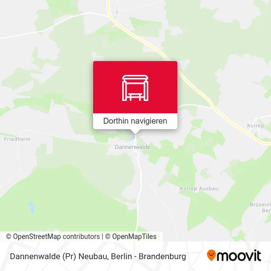 Dannenwalde (Pr) Neubau Karte