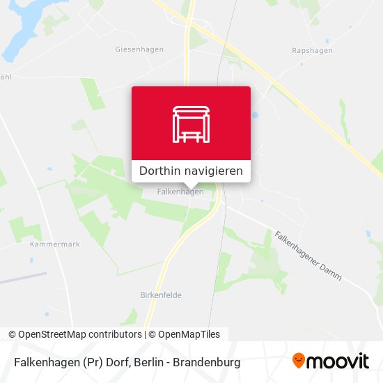 Falkenhagen (Pr) Dorf Karte