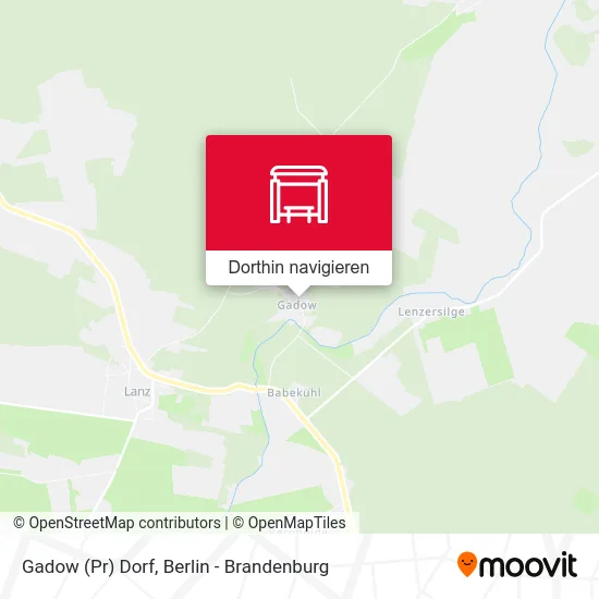 Gadow (Pr) Dorf Karte
