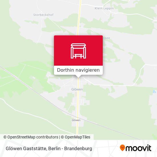 Glöwen Gaststätte Karte