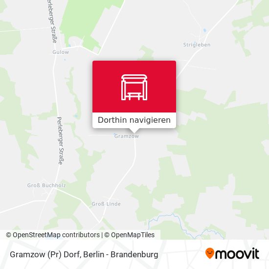 Gramzow (Pr) Dorf Karte