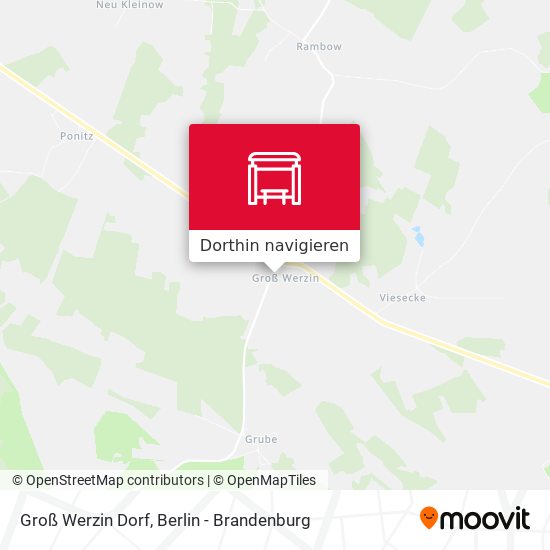 Groß Werzin Dorf Karte