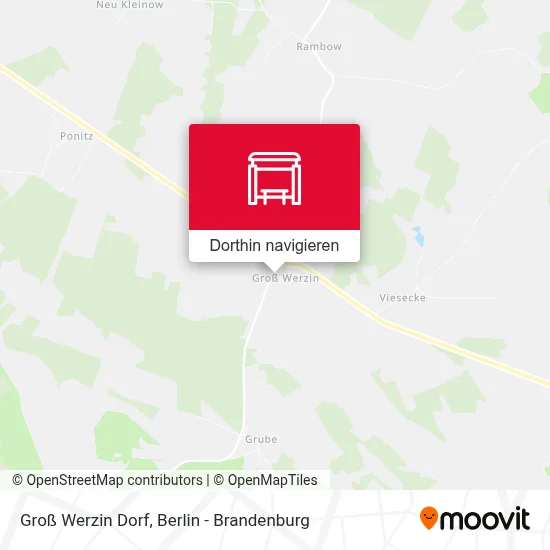 Groß Werzin Dorf Karte