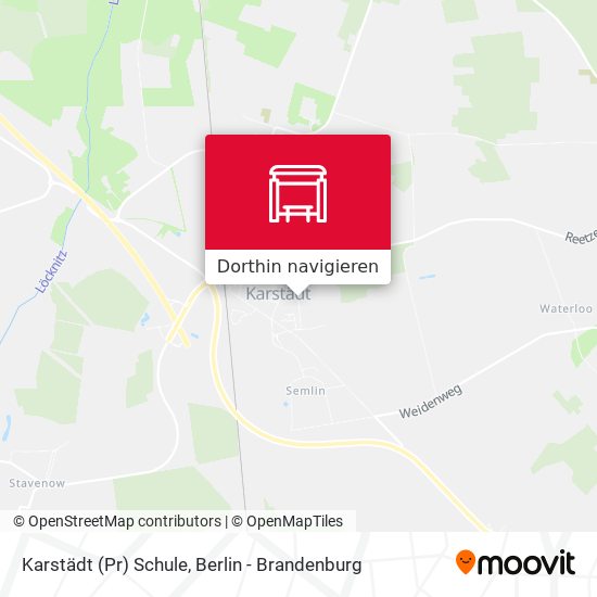 Karstädt (Pr) Schule Karte