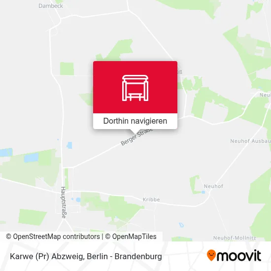Karwe (Pr) Abzweig Karte