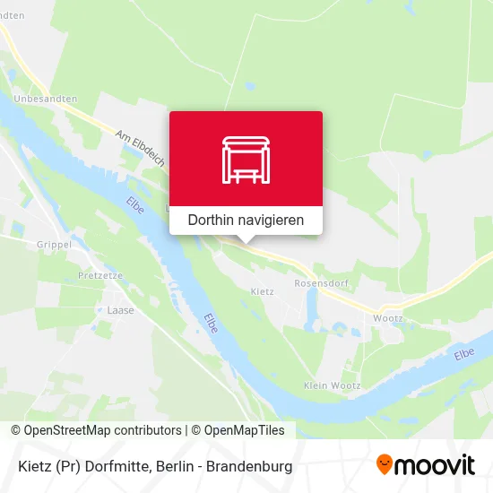 Kietz (Pr) Dorfmitte Karte