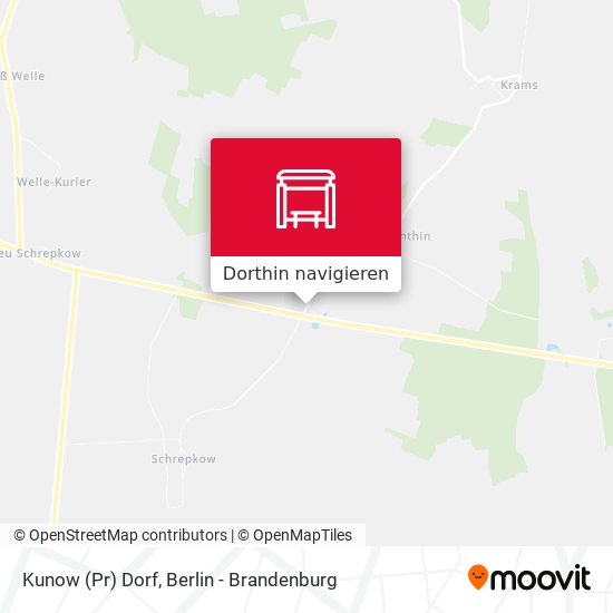 Kunow (Pr) Dorf Karte