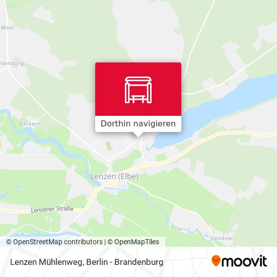Lenzen Mühlenweg Karte