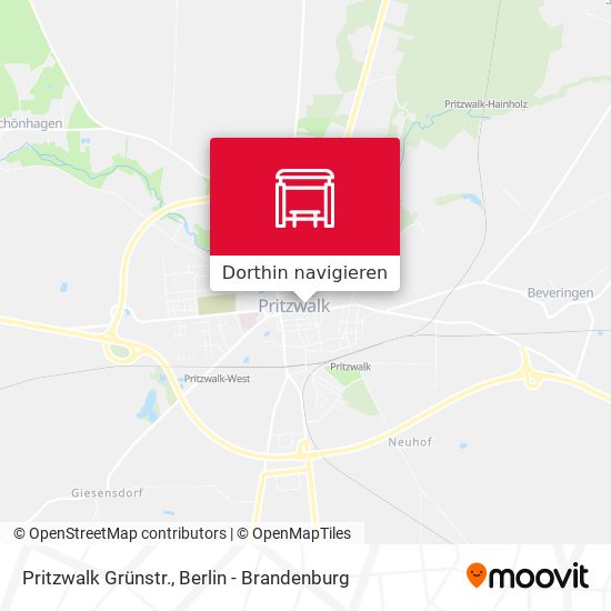 Pritzwalk Grünstr. Karte