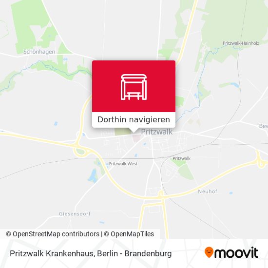 Pritzwalk Krankenhaus Karte