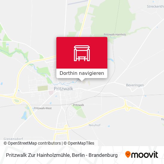 Pritzwalk Zur Hainholzmühle Karte