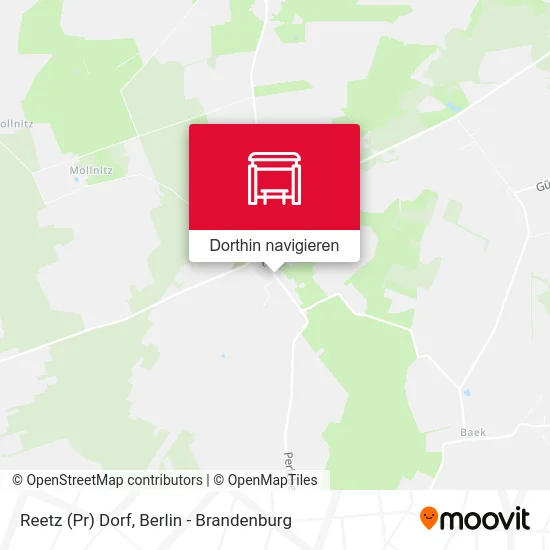 Reetz (Pr) Dorf Karte