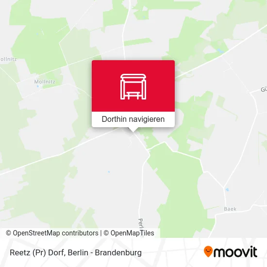 Reetz (Pr) Dorf Karte