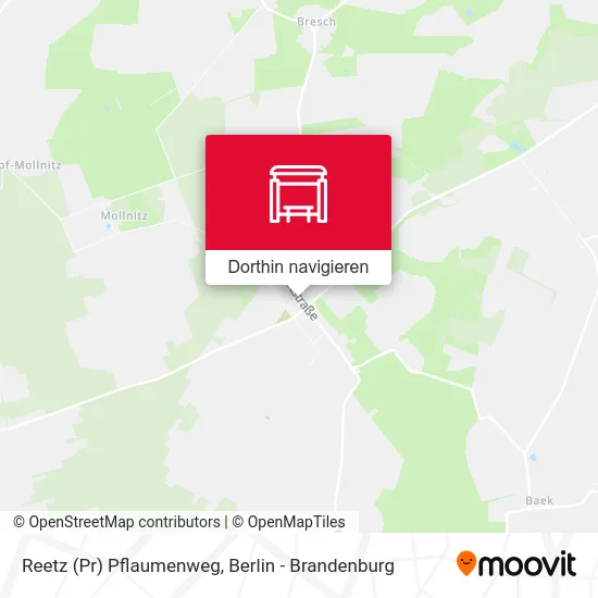 Reetz (Pr) Pflaumenweg Karte